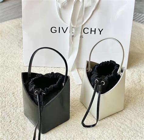 givenchy mini cut out bucket bag|givenchy iconic black pouch.